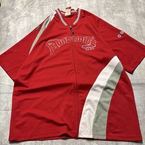Vintage Akademiks Men's Jersey 4TG Red White Hiphop Baseball Sports Stitched